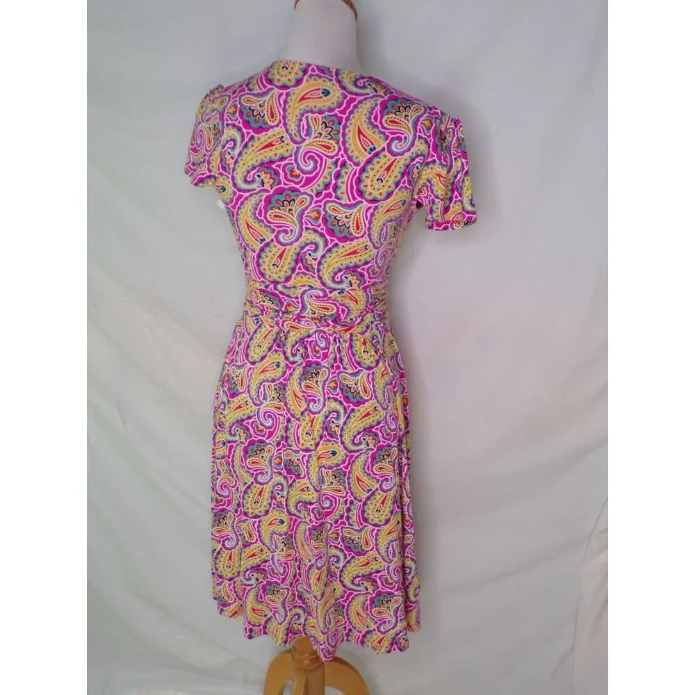 🆕 BODEN Evangeline V-Neck Belted Paisley Print Jersey Dress 4 - Picture 8 of 11